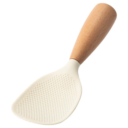 NEW Silicone Spatula Non Stick Pan Wooden Handle Silicone Vegetable Heat-resistant Silicone Cooking Spatula Spoon Kitchen tool - Happy Bambino