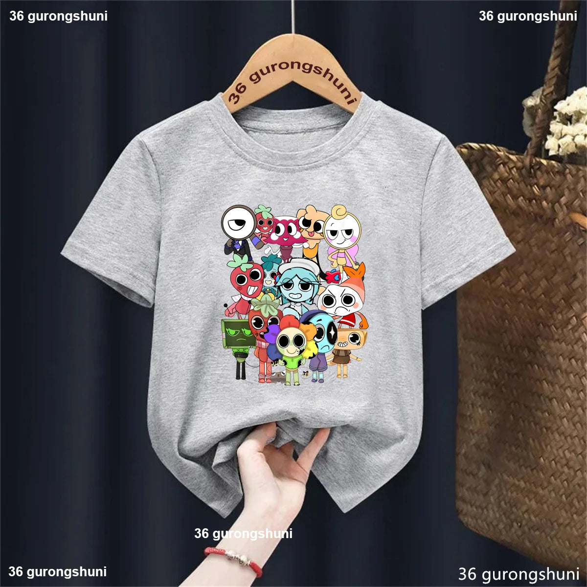 New Dandy'S World T-Shirt Kids Cartoon Figure Print T Shirt Boys Girls Casual Short Sleeve Top Game Dandys World Boys Tshirts - Happy Bambino