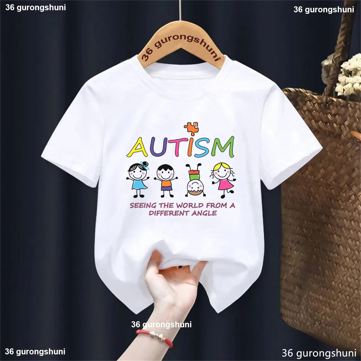 Autism Seeing The World From A Different Angle , Autistic Children Tshirt, Understanding And Supporting Autistic Toddler Tshirts - Happy Bambino