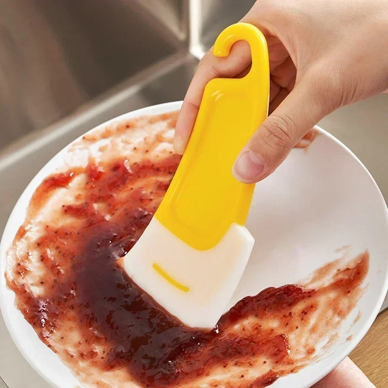 Cleaning Silicone Spatula Kitchen Scraper Soft Blade Scraper Brush Dirty Pan Pot Dishes Cleaner Tools Silicone Kitchen Utensils - Happy Bambino