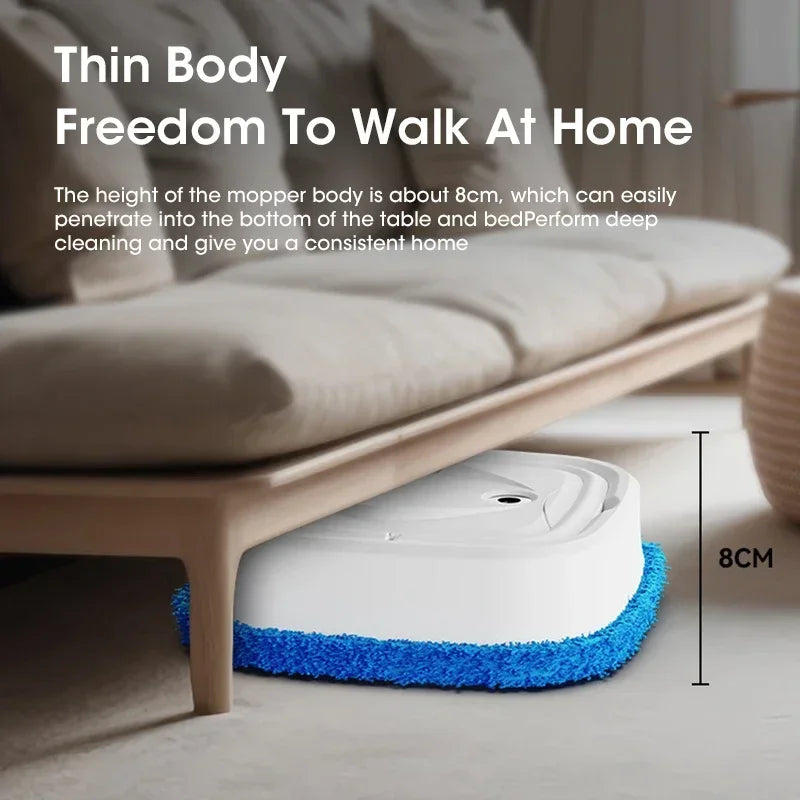 Electric Floor Mop Robot – USB Rechargeable Sweeper with Humidifier, Waxing & Hair Removal – Smart Cleaning for Home Floors