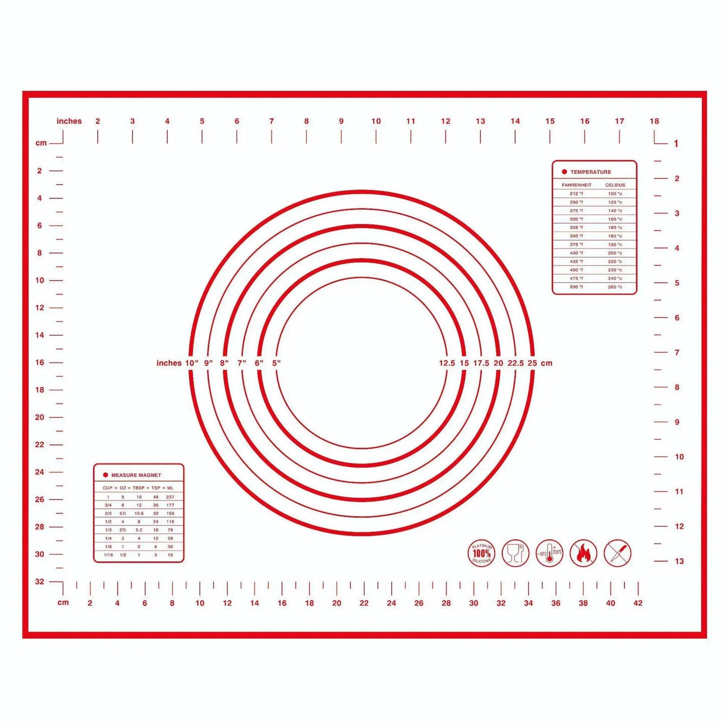 1PCS Kneading Dough Mat Silicone Baking Mat Pizza Cake Dough Maker Kitchen Cooking Grill Gadgets Bakeware - Happy Bambino