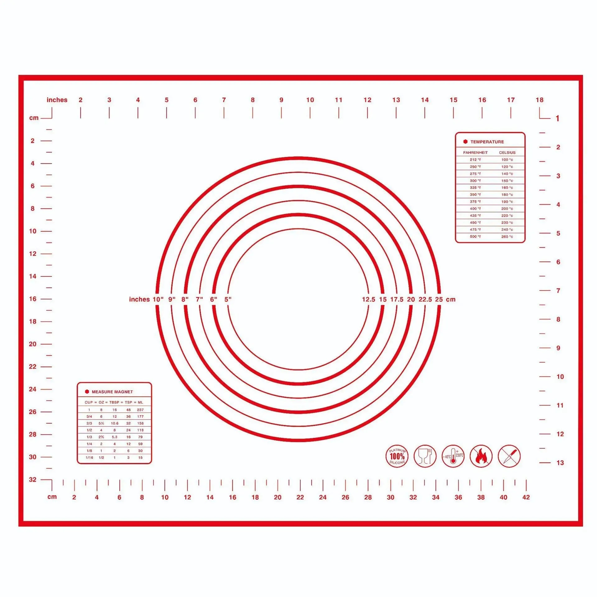 1PCS Kneading Dough Mat Silicone Baking Mat Pizza Cake Dough Maker Kitchen Cooking Grill Gadgets Bakeware - Happy Bambino