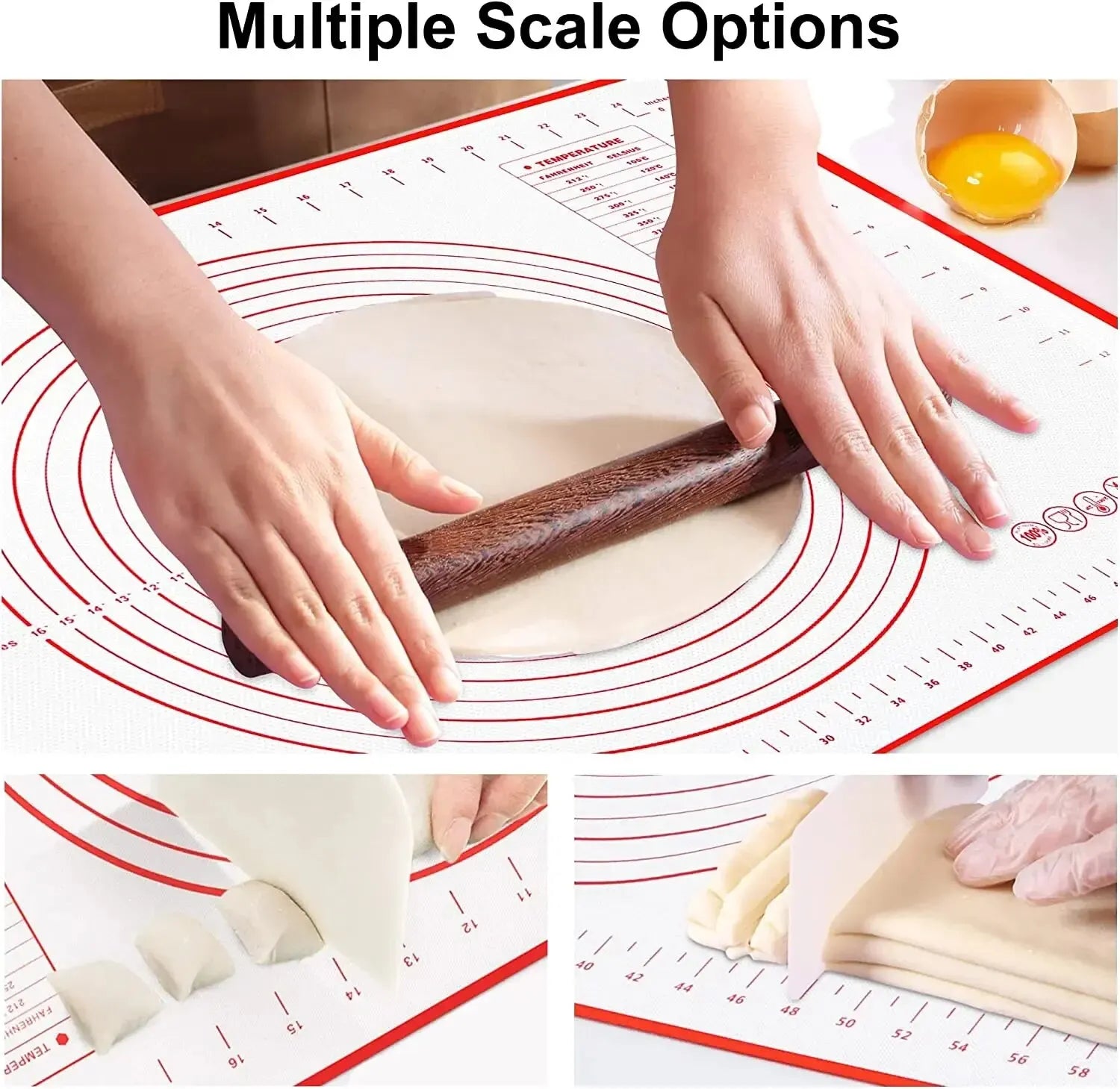 1PCS Kneading Dough Mat Silicone Baking Mat Pizza Cake Dough Maker Kitchen Cooking Grill Gadgets Bakeware - Happy Bambino