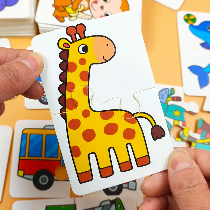 Baby Puzzle Montessori Educational Toys Wood 3D Puzzle Games Iron Box children Puzzles Jigsaw Wooden Puzzles For Kids 2 3 4 Year - Happy Bambino