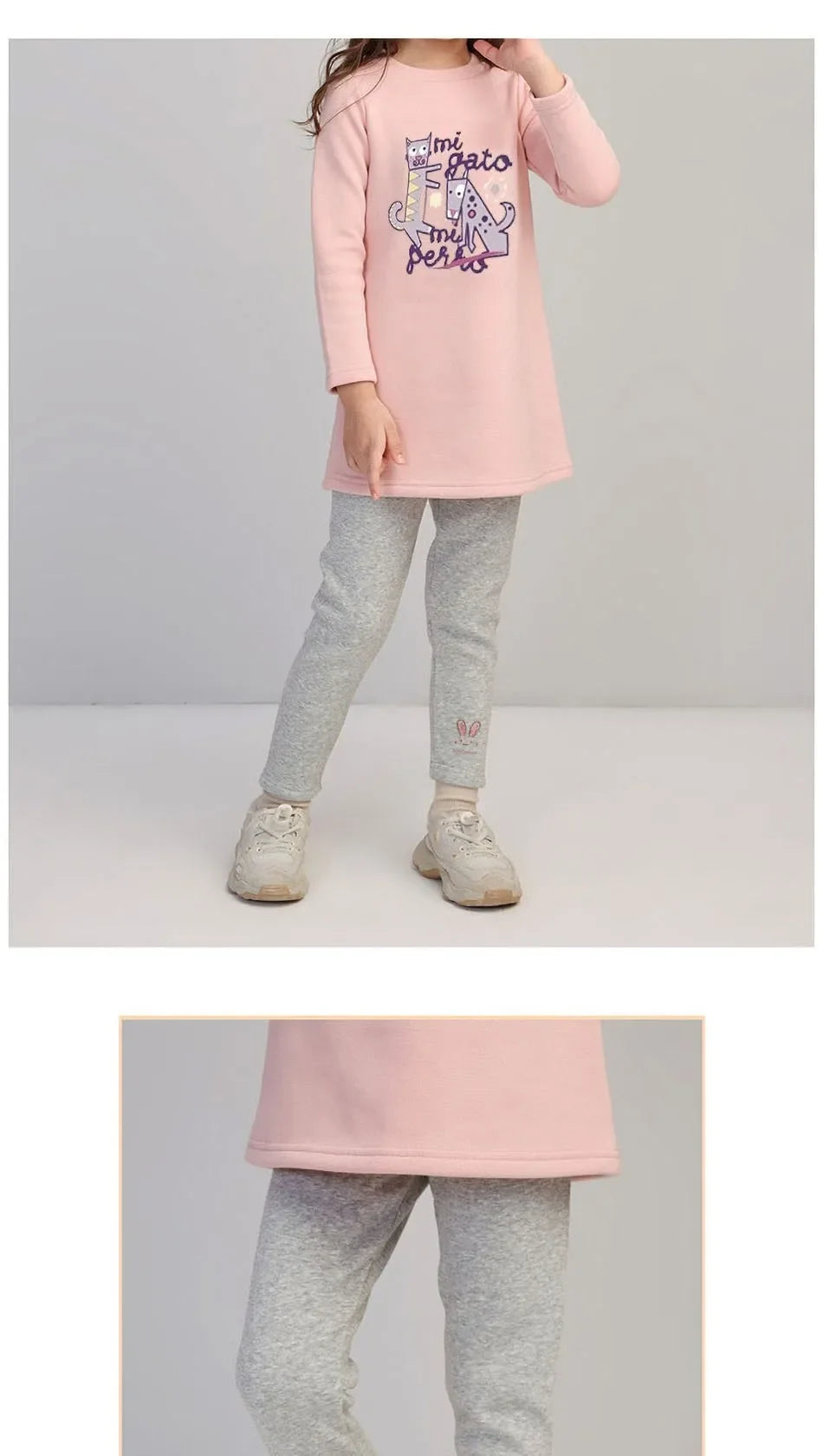 Clearance_3-8 Years Girl Leggings Baby Bunny Pants Kids Autumn Winter Thermal Tights Children Fleece Lined Fashion Trousers Casu - Happy Bambino