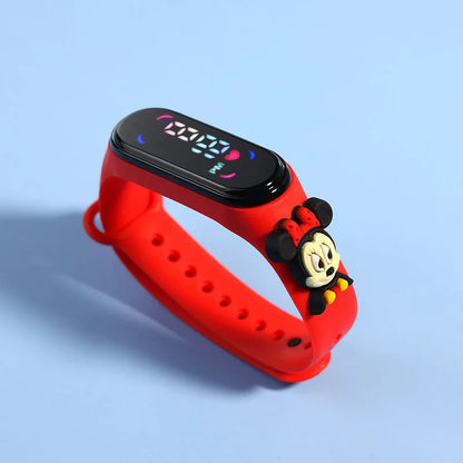 Fashion Mickey Children Watches For Girls Electronic Bracelet Sports Touch LED Spiderman Doll Kids Watch Women Waterproof Clock - Happy Bambino