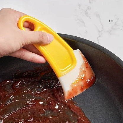 Cleaning Silicone Spatula Kitchen Scraper Soft Blade Scraper Brush Dirty Pan Pot Dishes Cleaner Tools Silicone Kitchen Utensils - Happy Bambino