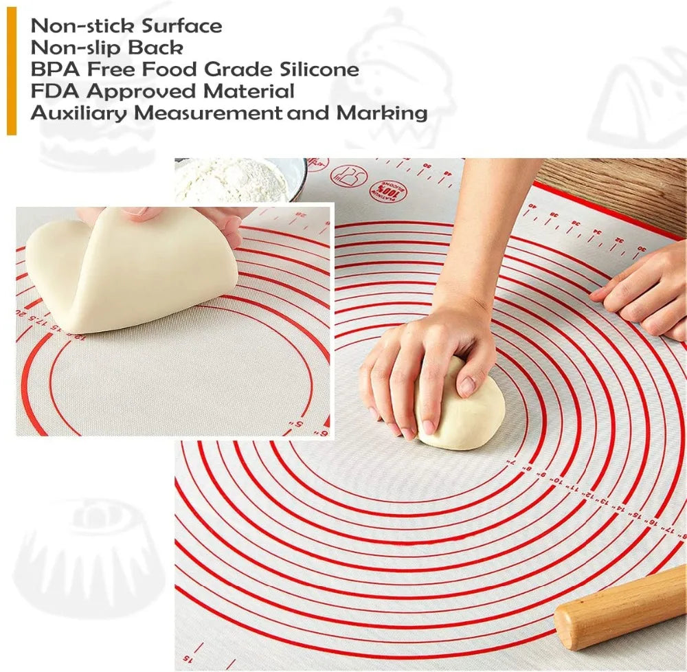 1PCS Kneading Dough Mat Silicone Baking Mat Pizza Cake Dough Maker Kitchen Cooking Grill Gadgets Bakeware - Happy Bambino