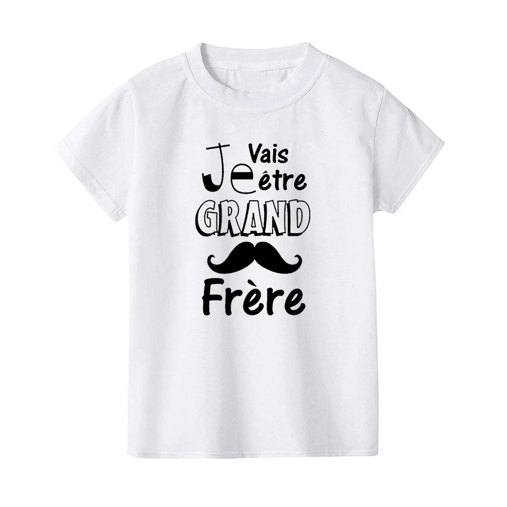 Future Big Brother/sister In The World Kids T-shirt  Baby Announcement Pregnancy Child T Shirt Summer Boys Girls Clothes Gifts - Happy Bambino