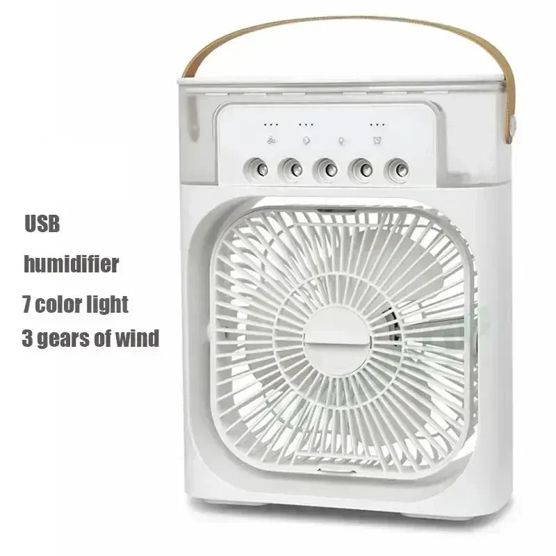 New 3 In 1 Fan AIr Conditioner Household Mini Air Cooler LED Night Light Portable Humidifier Air Adjustment Fan Office Home Fan - Happy Bambino
