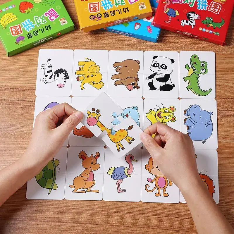 Baby Puzzle Montessori Educational Toys Wood 3D Puzzle Games Iron Box children Puzzles Jigsaw Wooden Puzzles For Kids 2 3 4 Year - Happy Bambino
