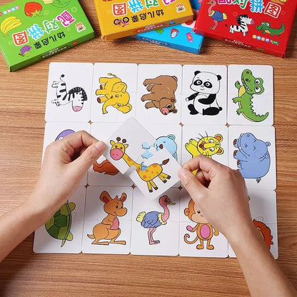 Baby Puzzle Montessori Educational Toys Wood 3D Puzzle Games Iron Box children Puzzles Jigsaw Wooden Puzzles For Kids 2 3 4 Year - Happy Bambino