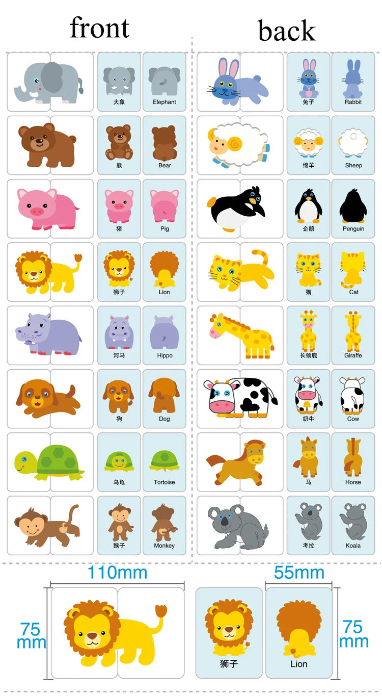 Baby Puzzle Montessori Educational Toys Wood 3D Puzzle Games Iron Box children Puzzles Jigsaw Wooden Puzzles For Kids 2 3 4 Year - Happy Bambino