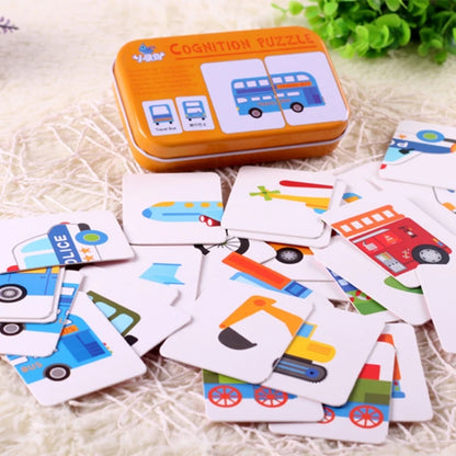 Baby Puzzle Montessori Educational Toys Wood 3D Puzzle Games Iron Box children Puzzles Jigsaw Wooden Puzzles For Kids 2 3 4 Year - Happy Bambino