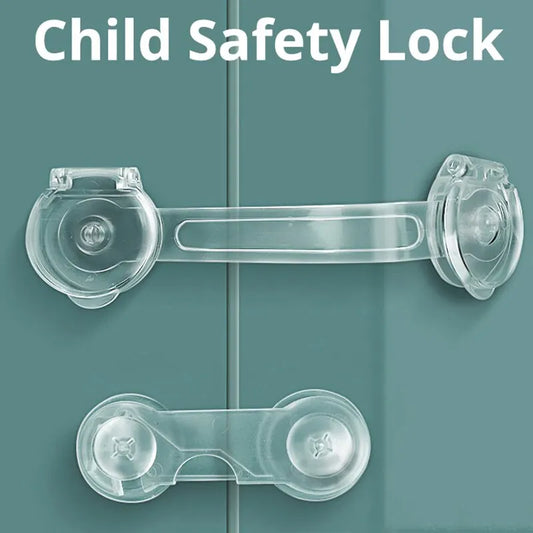 6PCS Baby Cabinet Locks Strap Drawer Lock Child Anti Opening Refrigerator Lock Home Baby Anti Pinch Safety Protection Buckle - Happy Bambino