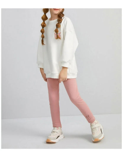 Clearance_3-8 Years Girl Leggings Baby Bunny Pants Kids Autumn Winter Thermal Tights Children Fleece Lined Fashion Trousers Casu - Happy Bambino