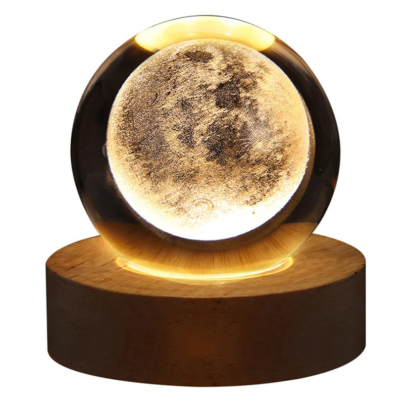 Solar System LED Night Light – Crystal Ball for Kids' Room