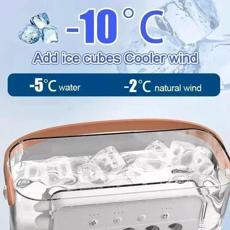 New 3 In 1 Fan AIr Conditioner Household Mini Air Cooler LED Night Light Portable Humidifier Air Adjustment Fan Office Home Fan - Happy Bambino