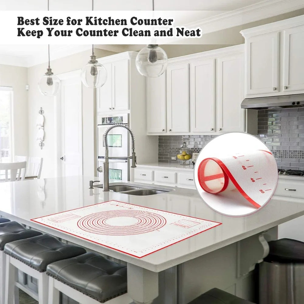 1PCS Kneading Dough Mat Silicone Baking Mat Pizza Cake Dough Maker Kitchen Cooking Grill Gadgets Bakeware - Happy Bambino