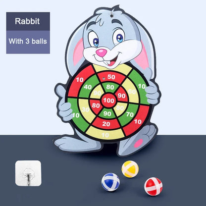 Educational Games Dart Board Baby Toy Stickey Ball Dart Indoor Sports Child Montessori Games for Children 3 to 7 Years - Happy Bambino