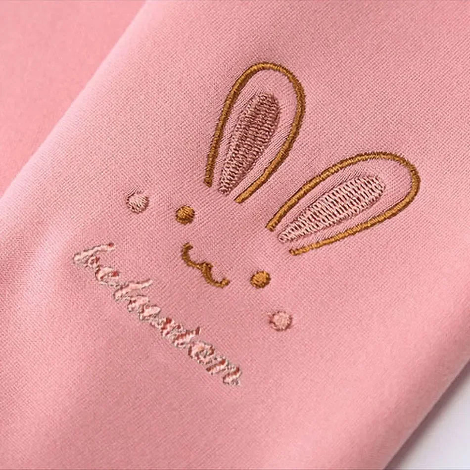 Clearance_3-8 Years Girl Leggings Baby Bunny Pants Kids Autumn Winter Thermal Tights Children Fleece Lined Fashion Trousers Casu - Happy Bambino