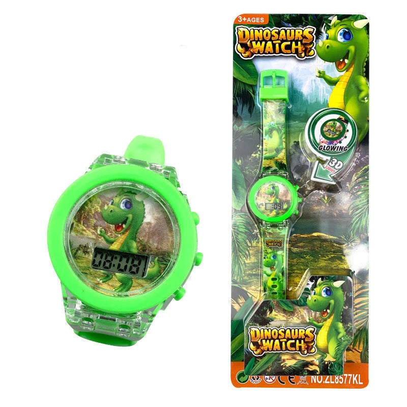 Flash Light Spiderman Kids Watches For Boys Cartoon Hello Kitty Mickey Children Watch Girls Student Clock Gifts free shipping - Happy Bambino