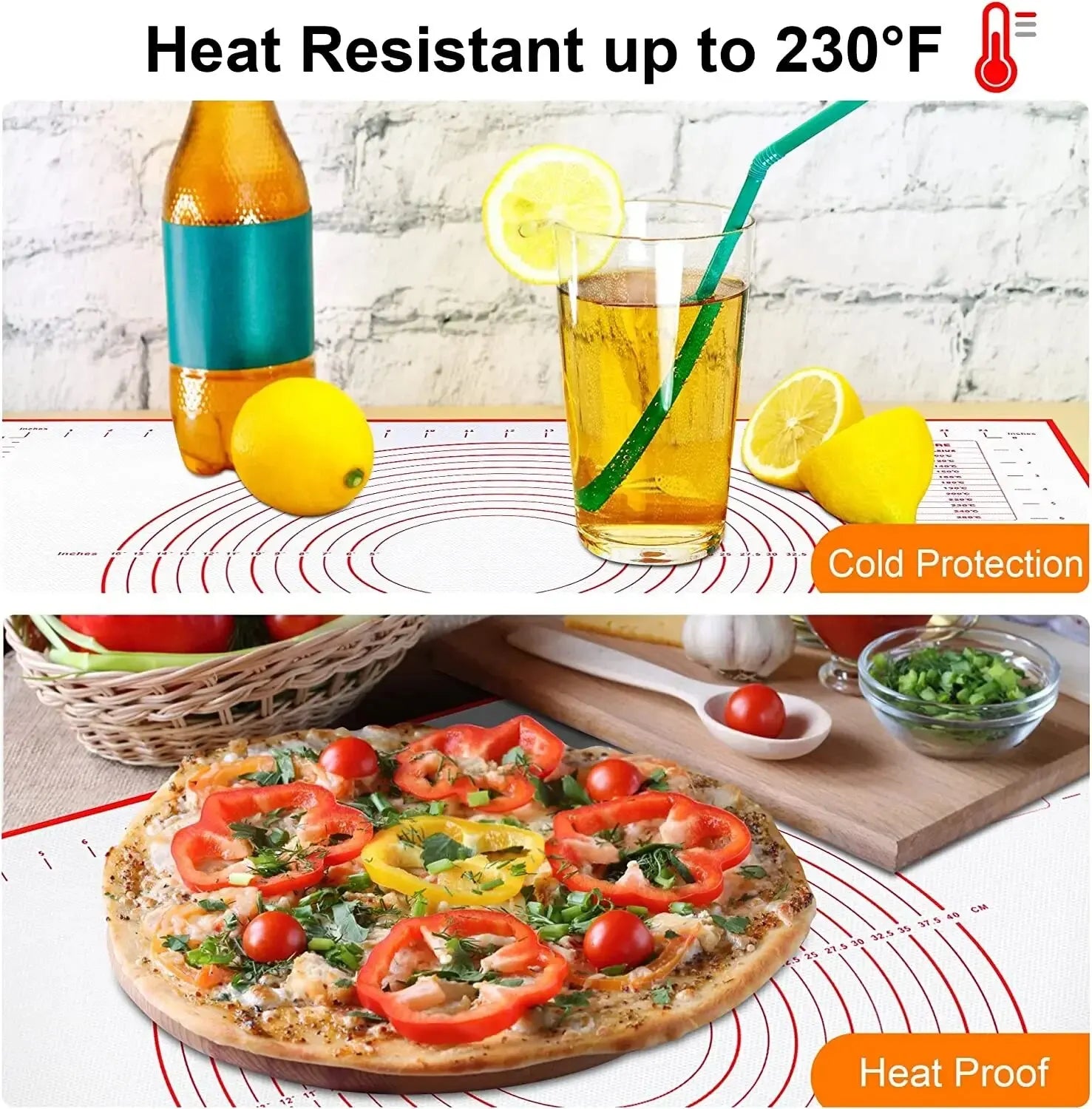 1PCS Kneading Dough Mat Silicone Baking Mat Pizza Cake Dough Maker Kitchen Cooking Grill Gadgets Bakeware - Happy Bambino