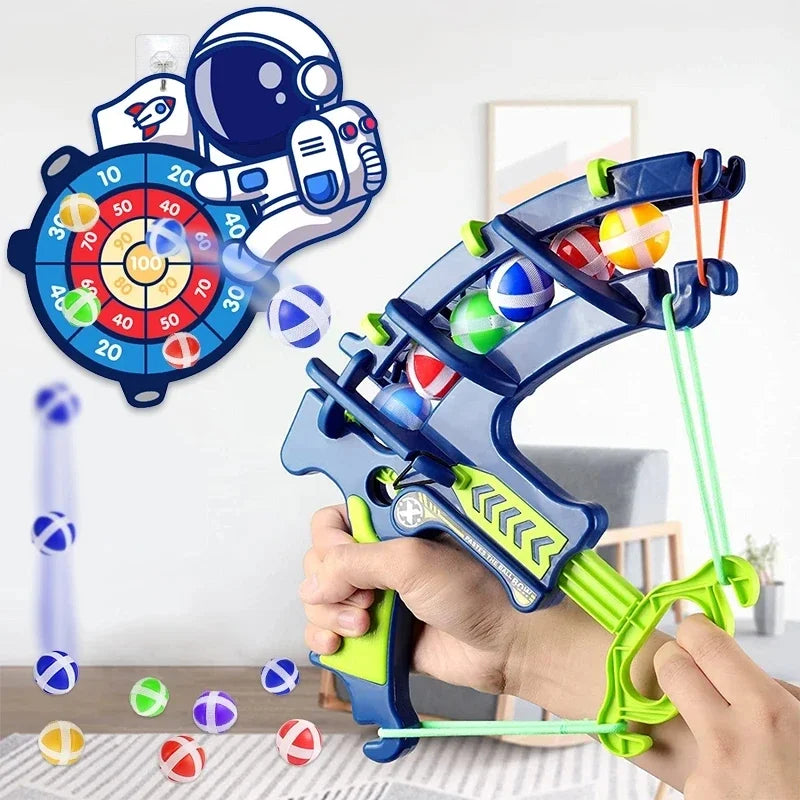 Educational Games Dart Board Baby Toy Stickey Ball Dart Indoor Sports Child Montessori Games for Children 3 to 7 Years - Happy Bambino