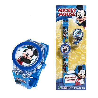 Flash Light Spiderman Kids Watches For Boys Cartoon Hello Kitty Mickey Children Watch Girls Student Clock Gifts free shipping - Happy Bambino