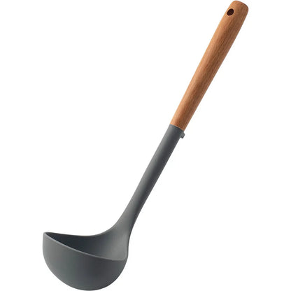 NEW Silicone Spatula Non Stick Pan Wooden Handle Silicone Vegetable Heat-resistant Silicone Cooking Spatula Spoon Kitchen tool - Happy Bambino