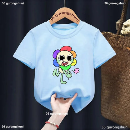 New T-Shirt For Boys/Girls Cartoon Dandys World Print T-Shirt Kids Fashion Trend Boys/Girls Universal Clothes Summer Baby Tshirt - Happy Bambino