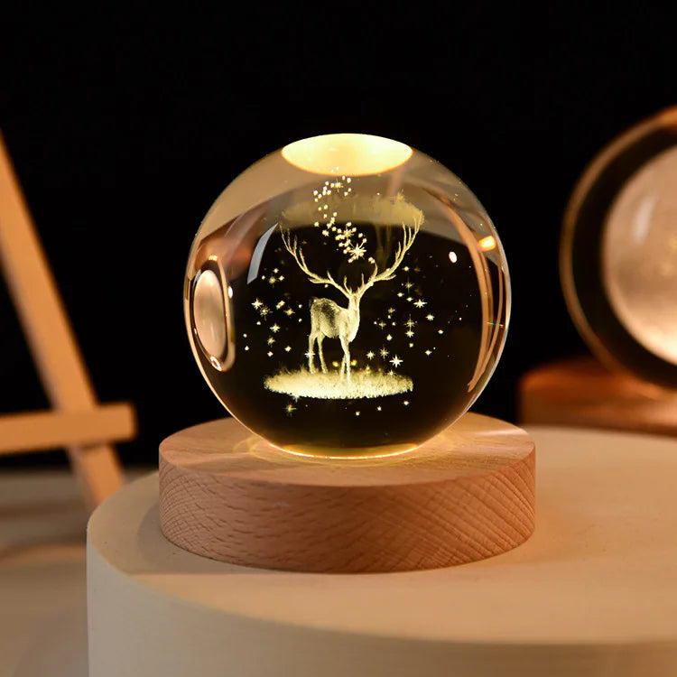 Solar System LED Night Light – Crystal Ball for Kids' Room