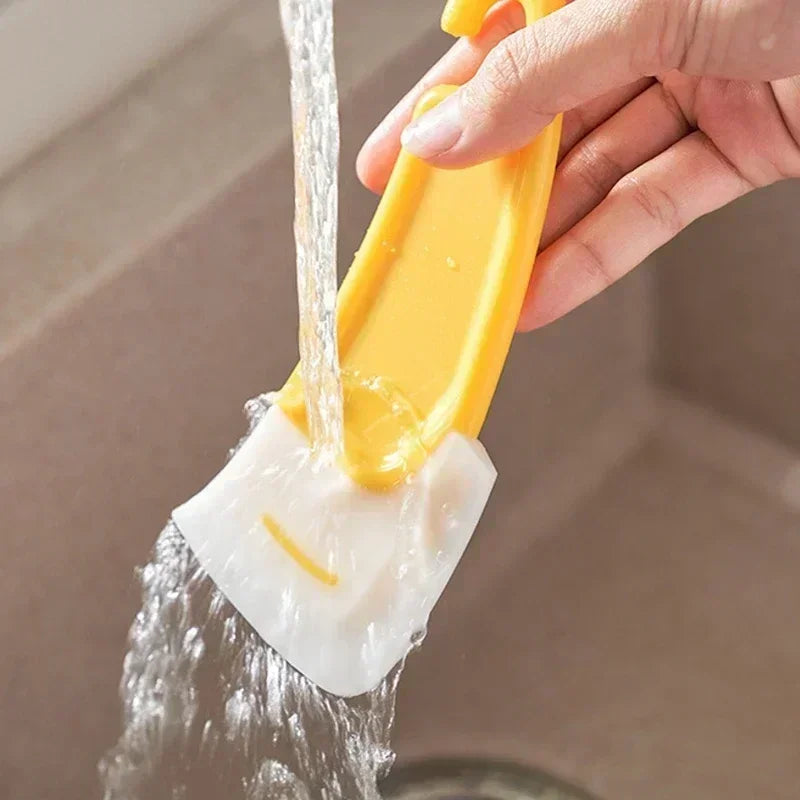 Cleaning Silicone Spatula Kitchen Scraper Soft Blade Scraper Brush Dirty Pan Pot Dishes Cleaner Tools Silicone Kitchen Utensils - Happy Bambino
