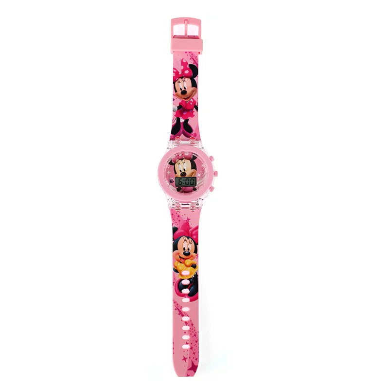 Flash Light Spiderman Kids Watches For Boys Cartoon Hello Kitty Mickey Children Watch Girls Student Clock Gifts free shipping - Happy Bambino