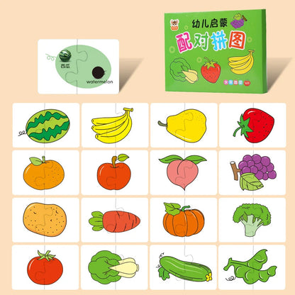 Baby Puzzle Montessori Educational Toys Wood 3D Puzzle Games Iron Box children Puzzles Jigsaw Wooden Puzzles For Kids 2 3 4 Year - Happy Bambino