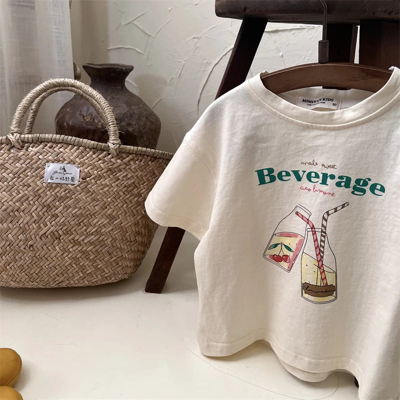 Summer Children Boy Short Sleeve Tees Cartoon Print 2-8Yrs Boys T-shirt Loose Colorful Toddler Kid Boy Tops Little Boys Pullover - Happy Bambino