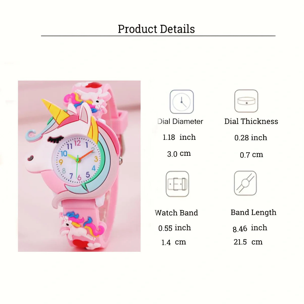 2024 New Rainbow Cloud Printed Silicone Band Children's Watch Girl Cute Cartoon Quartz Watch Kids Watches Boys Girl Watche - Happy Bambino