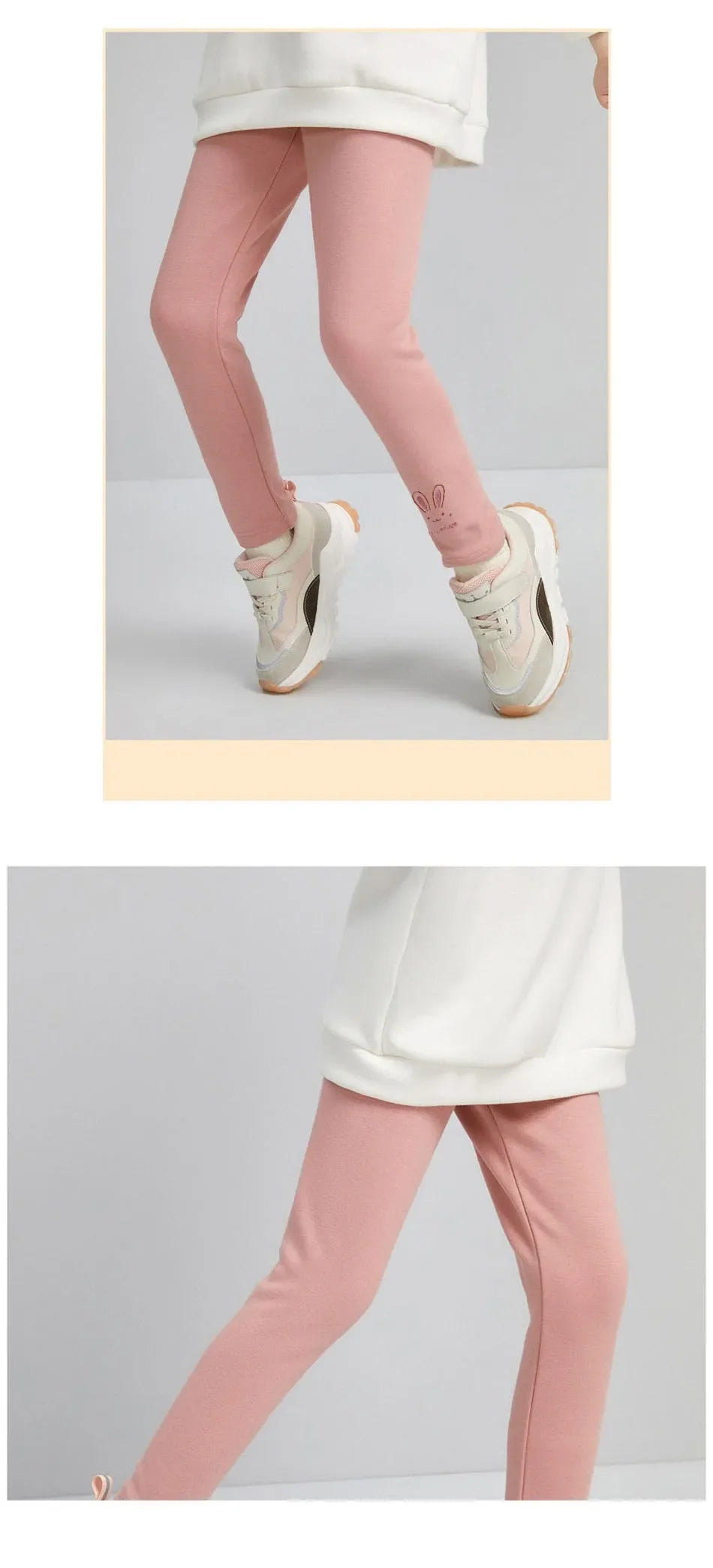 Clearance_3-8 Years Girl Leggings Baby Bunny Pants Kids Autumn Winter Thermal Tights Children Fleece Lined Fashion Trousers Casu - Happy Bambino