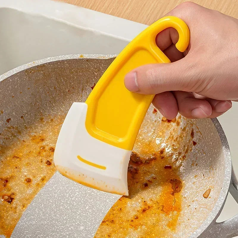 Cleaning Silicone Spatula Kitchen Scraper Soft Blade Scraper Brush Dirty Pan Pot Dishes Cleaner Tools Silicone Kitchen Utensils - Happy Bambino