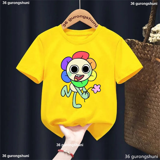 New T-Shirt For Boys/Girls Cartoon Dandys World Print T-Shirt Kids Fashion Trend Boys/Girls Universal Clothes Summer Baby Tshirt - Happy Bambino