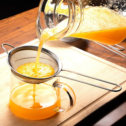 3pcs Fine Mesh Strainers Set Stainless Steel Multipurpose Flour Sieve  Sifter With Handle Perfect For tea Flour Egg Kitchen Tool - Happy Bambino