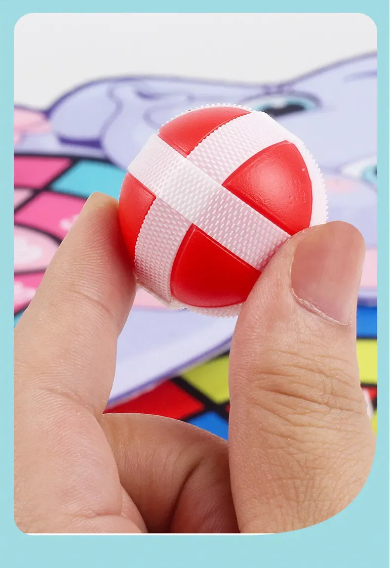 Educational Games Dart Board Baby Toy Stickey Ball Dart Indoor Sports Child Montessori Games for Children 3 to 7 Years - Happy Bambino