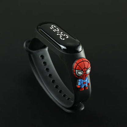Fashion Mickey Children Watches For Girls Electronic Bracelet Sports Touch LED Spiderman Doll Kids Watch Women Waterproof Clock - Happy Bambino