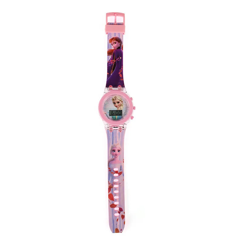 Flash Light Spiderman Kids Watches For Boys Cartoon Hello Kitty Mickey Children Watch Girls Student Clock Gifts free shipping - Happy Bambino