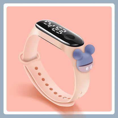 Fashion Mickey Children Watches For Girls Electronic Bracelet Sports Touch LED Spiderman Doll Kids Watch Women Waterproof Clock - Happy Bambino