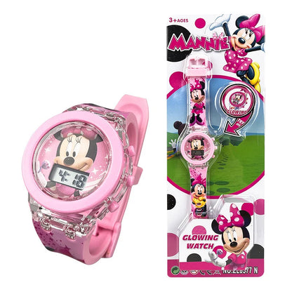 Flash Light Spiderman Kids Watches For Boys Cartoon Hello Kitty Mickey Children Watch Girls Student Clock Gifts free shipping - Happy Bambino
