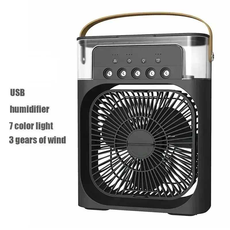New 3 In 1 Fan AIr Conditioner Household Mini Air Cooler LED Night Light Portable Humidifier Air Adjustment Fan Office Home Fan - Happy Bambino