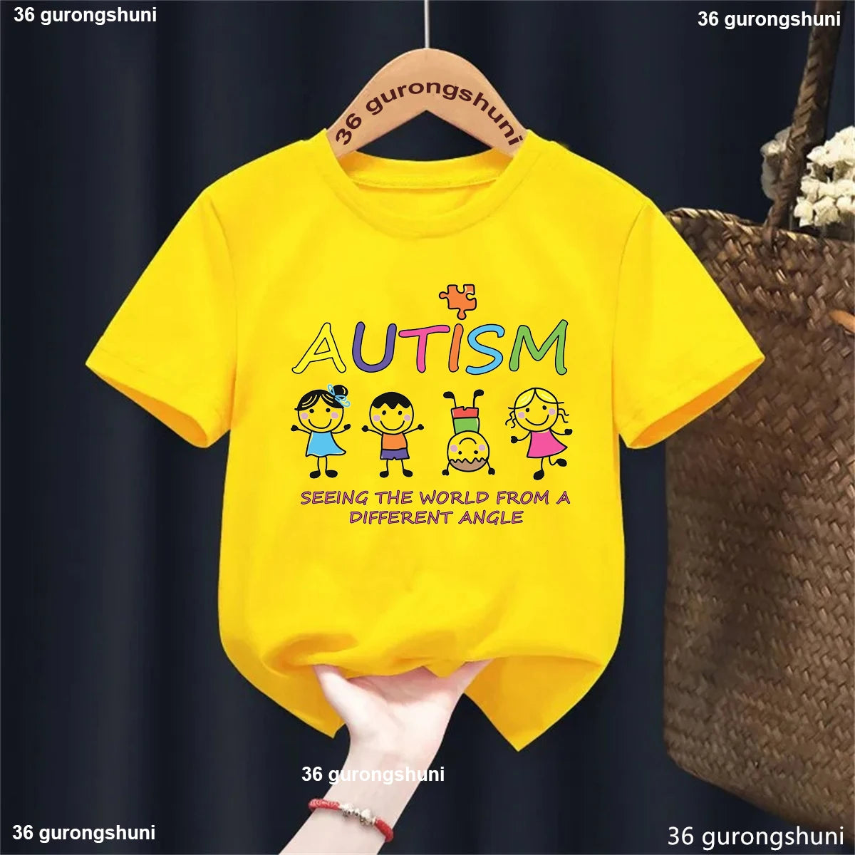 Autism Seeing The World From A Different Angle , Autistic Children Tshirt, Understanding And Supporting Autistic Toddler Tshirts - Happy Bambino