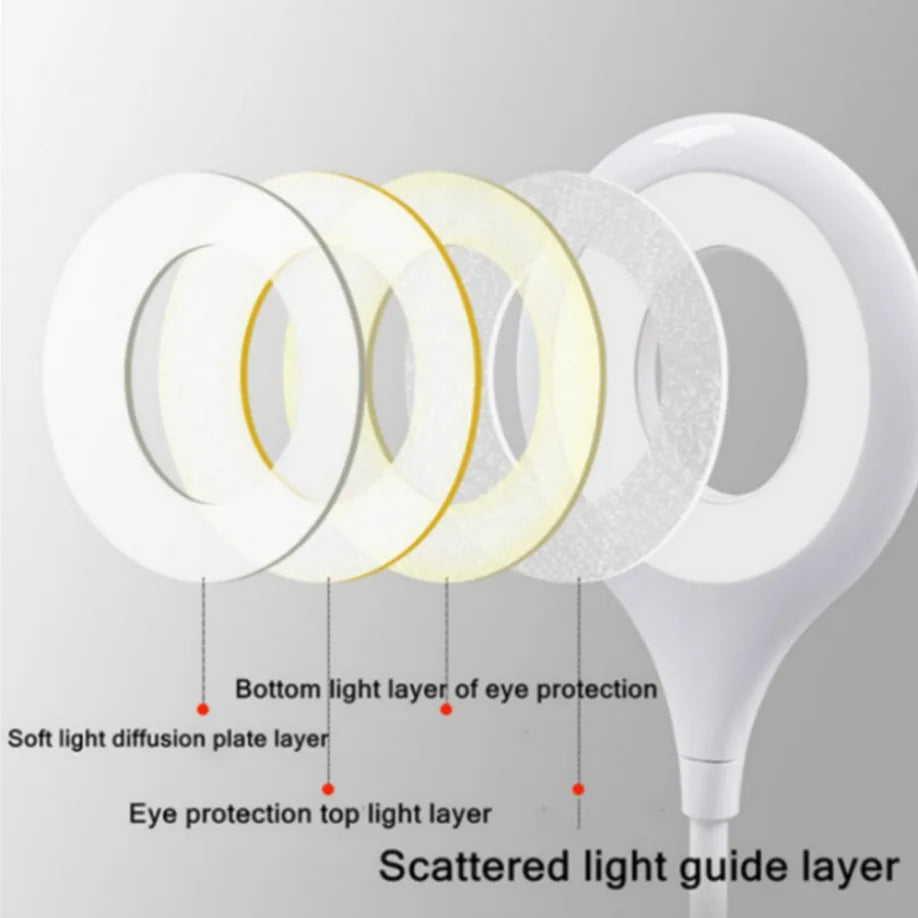 USB LED Desk Lamp – Eye-Care Reading Light with 360° Flexible Neck, Flicker-Free, Energy-Saving, Portable Light for Home, Office, Study & Laptop Use